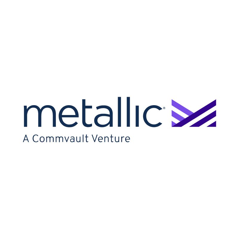 Metallic by comvault logo
