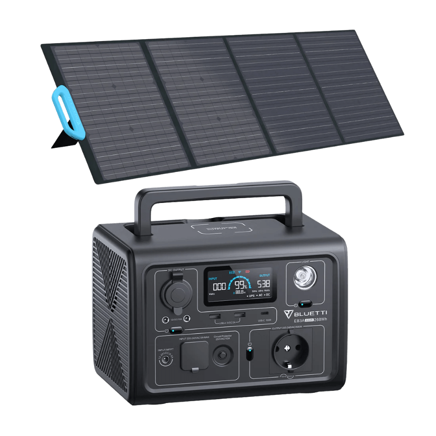 Bluetti eb3a + pv120 solar generator kit ‣ Hader Security & Communications Systems